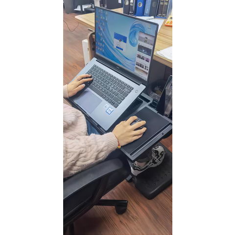 Suporte de Laptop com Almofada Dupla, Apoio de Pulso e Mouse Pad Integrado, Mesa Portátil para Laptop para Sofá e Cama