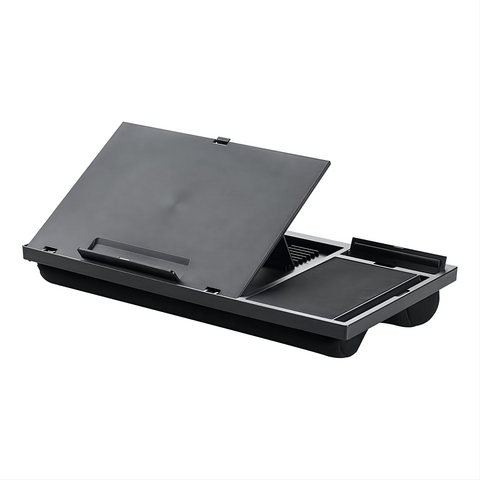Suporte de Laptop com Almofada Dupla, Apoio de Pulso e Mouse Pad Integrado, Mesa Portátil para Laptop para Sofá e Cama