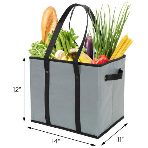 Cajas Plegables Reforzadas para Compras de Alimentos, Bolsas de Compras Reutilizables de Alta Resistencia
