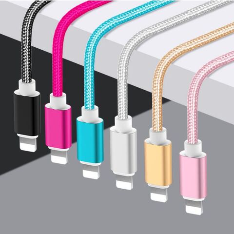 Cables de datos USB trenzados para teléfonos móviles al por mayor