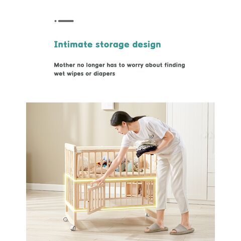 Buy China Wholesale Child Bed Extension Wooden Baby Crib