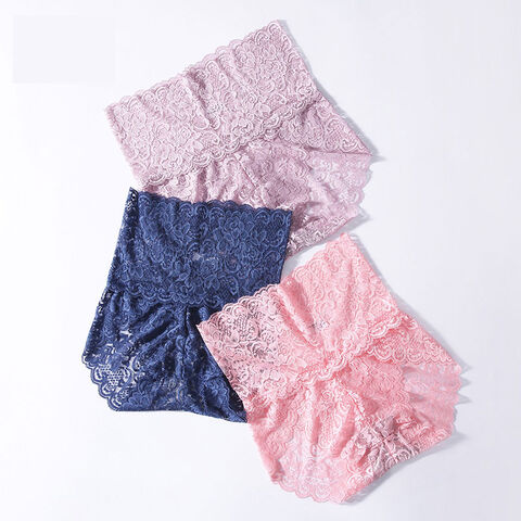 Bragas de Encaje para Mujer, Transparentes, Sexy, de Cintura Alta y con Forro Antibacterial - Venta al por Mayor