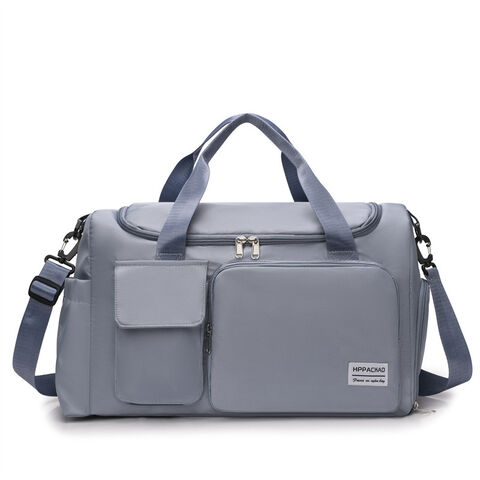 Mala de Ginásio Rosa de Grande Capacidade com Logotipo Personalizado, Poliéster Impermeável de Alta Qualidade, Bolsa de Viagem Fitness Desportiva Feminina com Compartimento para Sapatos
