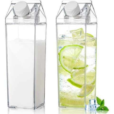Botella de agua de cartón de leche barata de 500 ml, botella de agua de plástico transparente y duradera