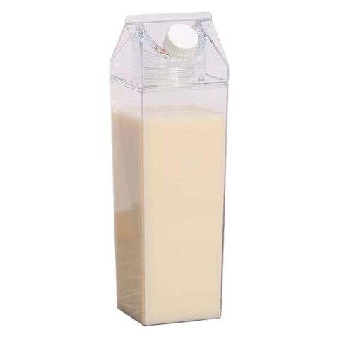 Botella de agua de cartón de leche barata de 500 ml, botella de agua de plástico transparente y duradera