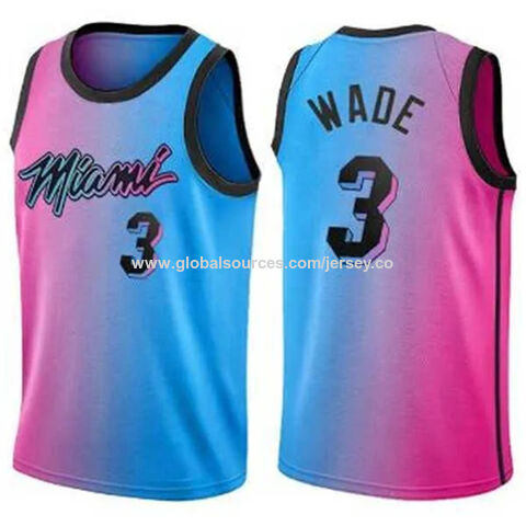 Herro Adebayo Maillot De Basket Miami Rose Miami Heat Dwyane Wade