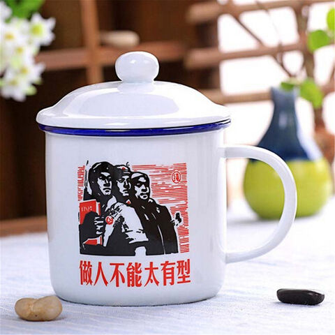 Nostalgische Klassische Emaille Tasse