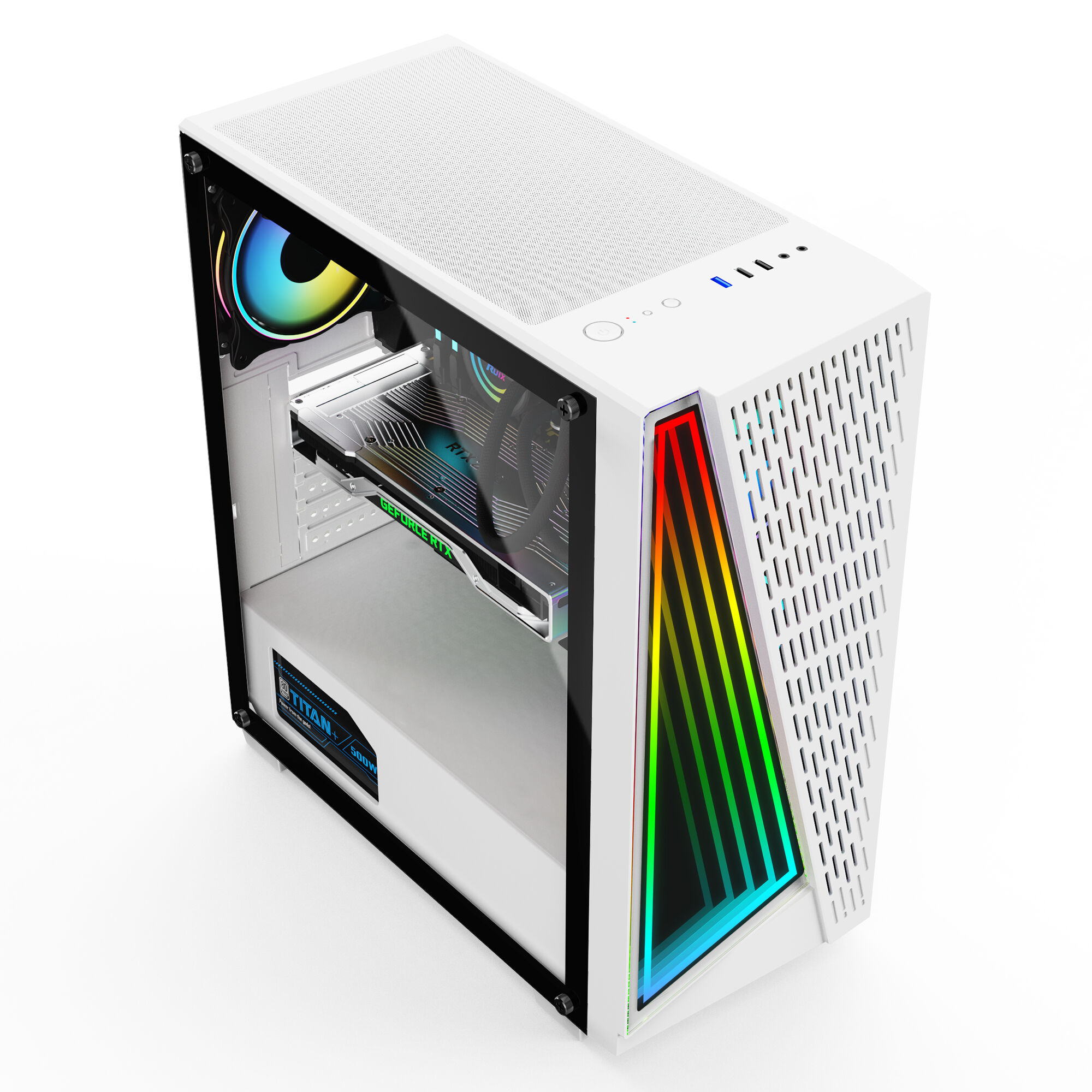 Ruix C4-white High Tower Computer Case Mid Tower Atx Full Tower ...