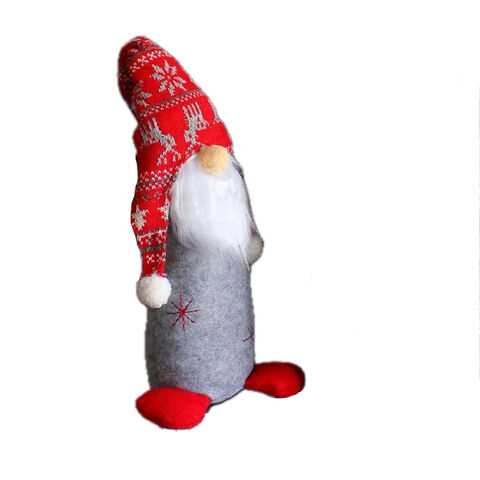 Novedad Decoración Navideña de escaparate con diseño de Papá Noel sin rostro, Adornos de Gnomos Navideños