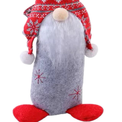 Novedad Decoración Navideña de escaparate con diseño de Papá Noel sin rostro, Adornos de Gnomos Navideños