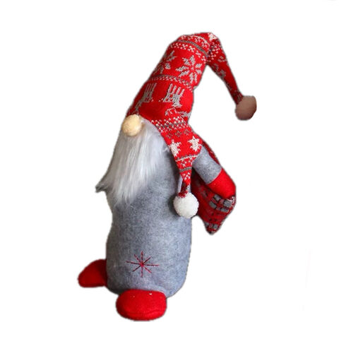 Novedad Decoración Navideña de escaparate con diseño de Papá Noel sin rostro, Adornos de Gnomos Navideños