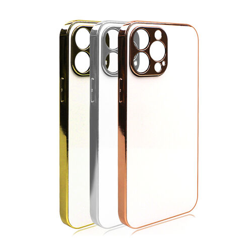 Nueva Funda Electrochapada para Teléfono con Impresión Personalizada, Fundas de TPU 2D Sublimación en Blanco para iPhone - Última Colección