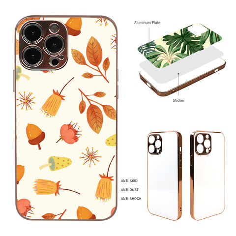 Nueva Funda Electrochapada para Teléfono con Impresión Personalizada, Fundas de TPU 2D Sublimación en Blanco para iPhone - Última Colección