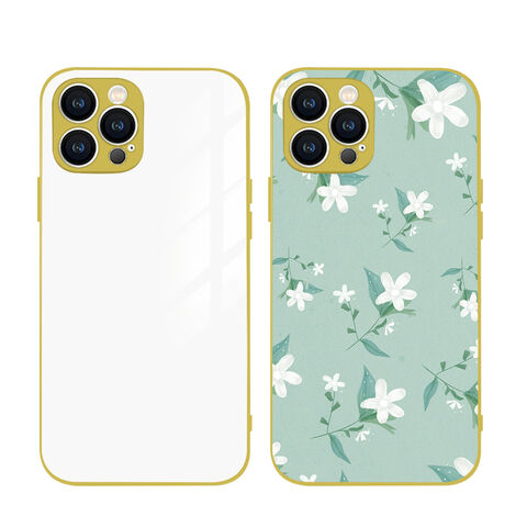 Nueva Funda Electrochapada para Teléfono con Impresión Personalizada, Fundas de TPU 2D Sublimación en Blanco para iPhone - Última Colección
