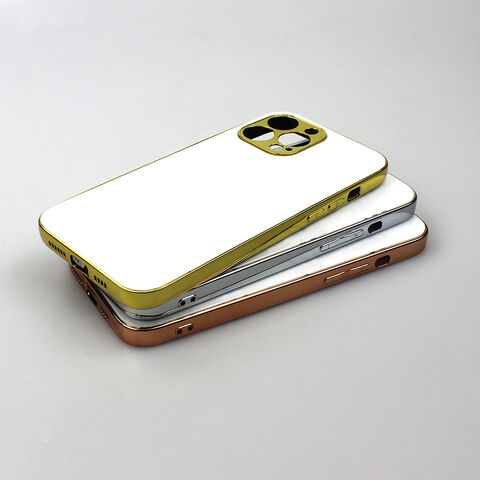 Nueva Funda Electrochapada para Teléfono con Impresión Personalizada, Fundas de TPU 2D Sublimación en Blanco para iPhone - Última Colección