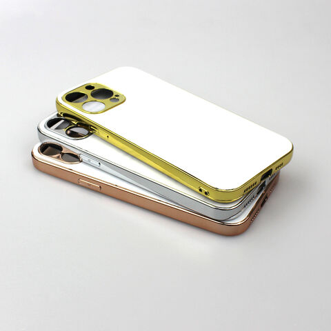 Nueva Funda Electrochapada para Teléfono con Impresión Personalizada, Fundas de TPU 2D Sublimación en Blanco para iPhone - Última Colección