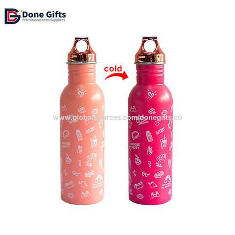 600 ml Aluminium Wasserflasche mit Karabiner, kundenspezifischer Logodruck, Aluminium Trinkflasche für Kinder