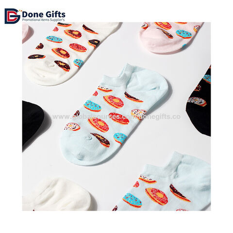Chaussettes de cheville pour hommes, motif jacquard, chaussettes courtes, chaussettes de sport invisibles pour la course