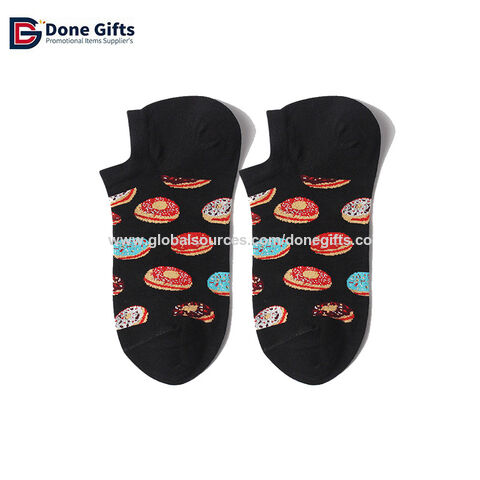 Chaussettes de cheville pour hommes, motif jacquard, chaussettes courtes, chaussettes de sport invisibles pour la course