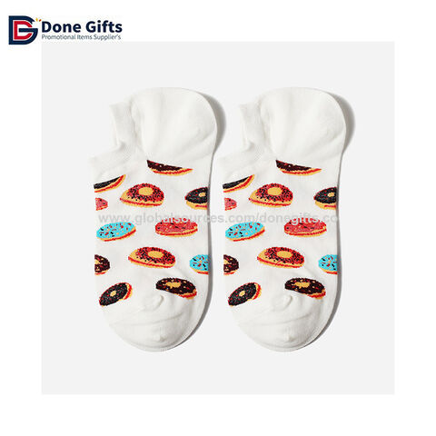 Chaussettes de cheville pour hommes, motif jacquard, chaussettes courtes, chaussettes de sport invisibles pour la course