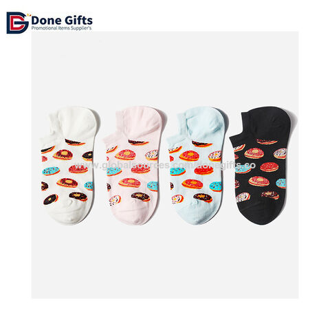 Chaussettes de cheville pour hommes, motif jacquard, chaussettes courtes, chaussettes de sport invisibles pour la course