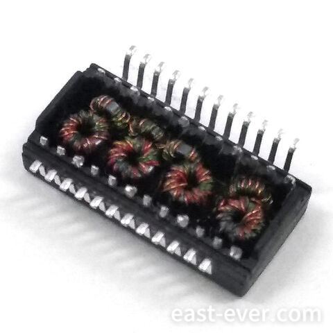 P20601G، محول شبكة 10/100 BASE-Tx، متوافق مع معيار IEEE 802.3، 0 - +70 درجة مئوية، وحدات مغناطيسية أحادية المنفذ DIP