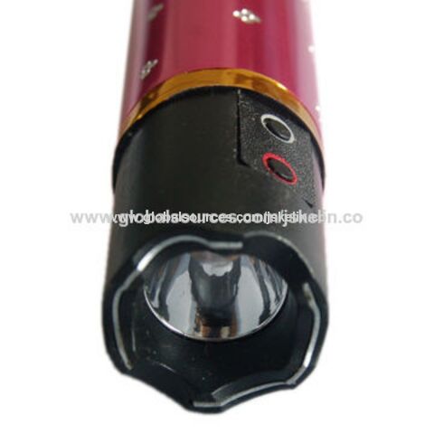 Electra Red Lipstick Stun Gun, Aluminum Flashlight, K90II-Red