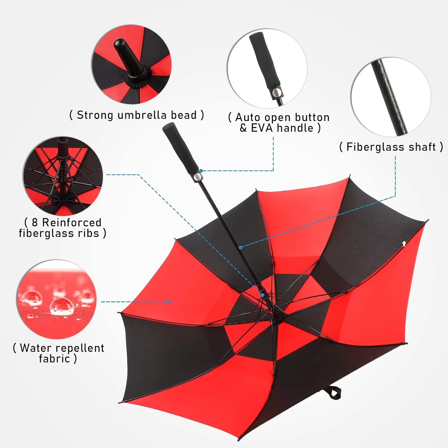 American Football Pattern Print Automatic Foldable Umbrella
