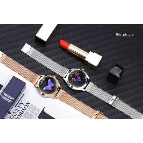 Pulsera inteligente de fitness Bluetooth de acero inoxidable IP68 a prueba de agua OEM para damas