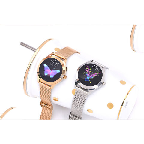 Pulsera inteligente de fitness Bluetooth de acero inoxidable IP68 a prueba de agua OEM para damas
