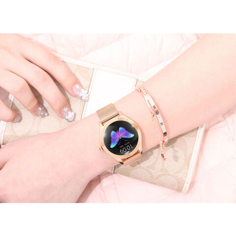 Pulsera inteligente de fitness Bluetooth de acero inoxidable IP68 a prueba de agua OEM para damas
