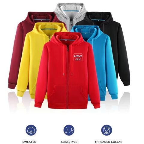 Produsen Jaket Hoodie Resleting Pria Bahan Fleece Katun Hangat, Logo Kustom, Desainer Hoodie Fleece Polos