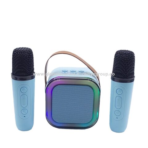 Microphone Karaoké K12 KTV avec Haut-Parleur Bluetooth sans Fil, Boîtier Vocal pour Conférences et Réunions, Mini Lumières Colorées, Audio RGB pour Animations