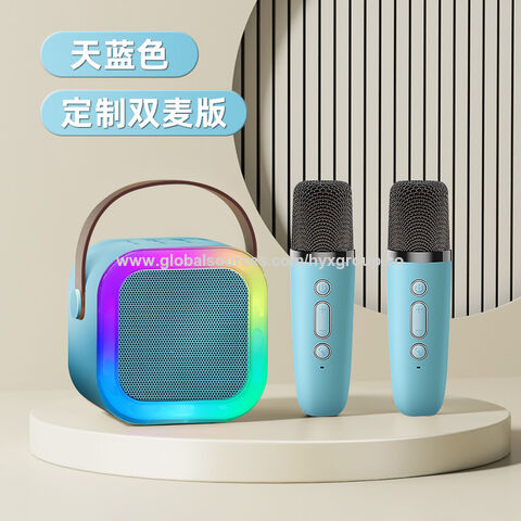 Microphone Karaoké K12 KTV avec Haut-Parleur Bluetooth sans Fil, Boîtier Vocal pour Conférences et Réunions, Mini Lumières Colorées, Audio RGB pour Animations