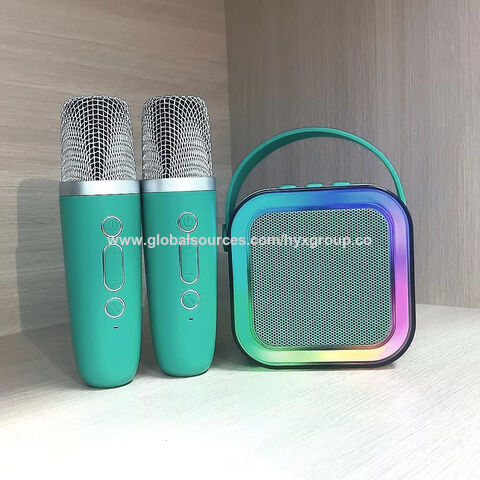 Microphone Karaoké K12 KTV avec Haut-Parleur Bluetooth sans Fil, Boîtier Vocal pour Conférences et Réunions, Mini Lumières Colorées, Audio RGB pour Animations