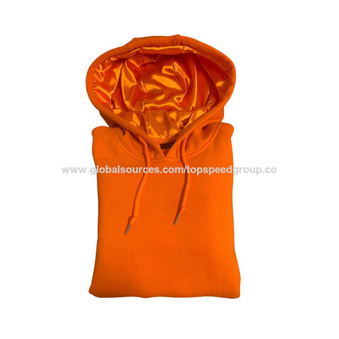Pull à capuche doublé de satin, coupe décontractée et ample, sweat à capuche doublé de satin pour hommes et femmes, logo personnalisé OEM, vente en gros