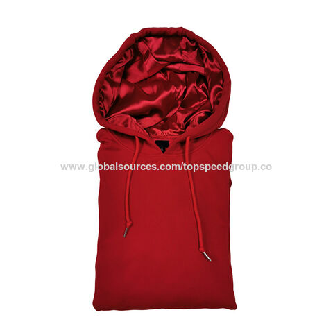 Pull à capuche doublé de satin, coupe décontractée et ample, sweat à capuche doublé de satin pour hommes et femmes, logo personnalisé OEM, vente en gros