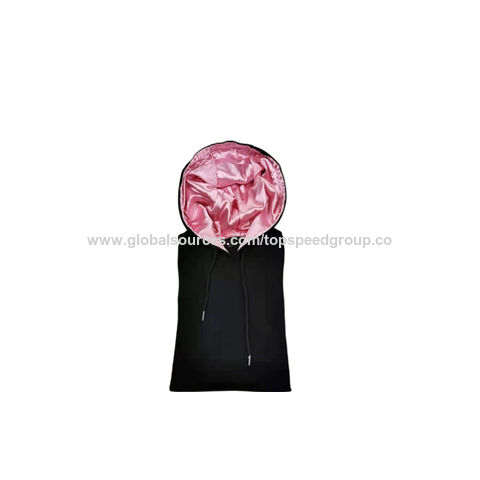 Pull à capuche doublé de satin, coupe décontractée et ample, sweat à capuche doublé de satin pour hommes et femmes, logo personnalisé OEM, vente en gros