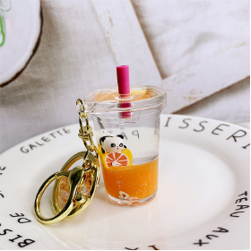 Healifty 14 Stück Bubble Tea Keychain Set – DIY Schlüsselanhänger, Ohrring-Zubehör, 7 Farben, Je Ca. 1,3x1,2 Cm