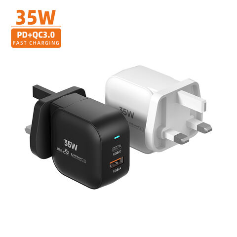 Cargador Doméstico Mini 2 en 1 PD 20W de Carga Rápida de 35W, Suministro de Fábrica, Cargadores de 30W para Xaomi para Bancos de Energía