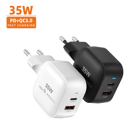 Cargador Doméstico Mini 2 en 1 PD 20W de Carga Rápida de 35W, Suministro de Fábrica, Cargadores de 30W para Xaomi para Bancos de Energía