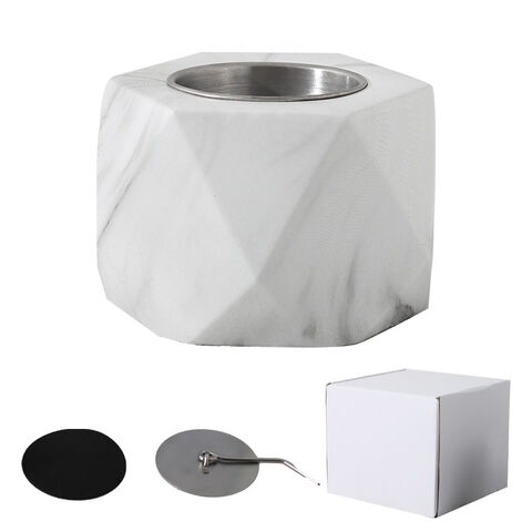 Mini lareira de mesa de concreto personalizada para interior e exterior, mini lareira portátil de álcool para mesa