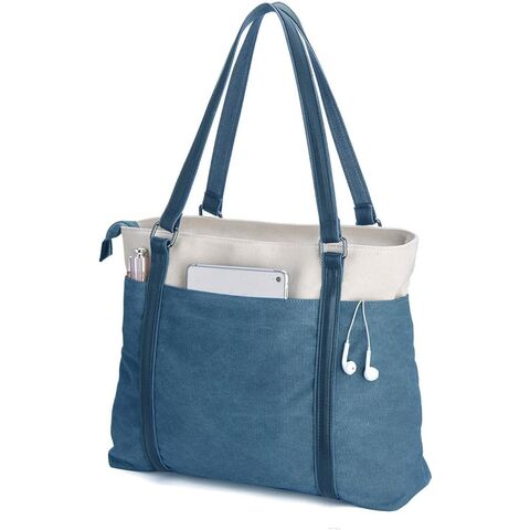 Bolso tote, Bolso tote para laptop para mujer, correas para los hombros, gran capacidad, bolso para laptop para el trabajo, bolso de mano para mujer, bolso de lona para el hombro, bolso para laptop