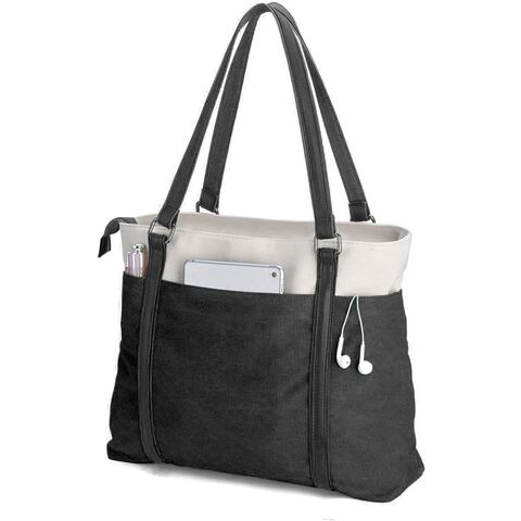 Bolso tote, Bolso tote para laptop para mujer, correas para los hombros, gran capacidad, bolso para laptop para el trabajo, bolso de mano para mujer, bolso de lona para el hombro, bolso para laptop