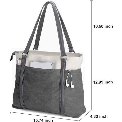 Bolso tote, Bolso tote para laptop para mujer, correas para los hombros, gran capacidad, bolso para laptop para el trabajo, bolso de mano para mujer, bolso de lona para el hombro, bolso para laptop