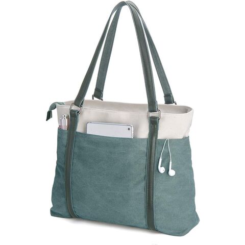 Bolso tote, Bolso tote para laptop para mujer, correas para los hombros, gran capacidad, bolso para laptop para el trabajo, bolso de mano para mujer, bolso de lona para el hombro, bolso para laptop