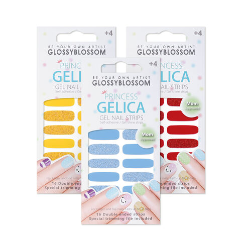 Bandes de Vernis à Ongles en Gel ShineB pour Enfants PRINCESSE GELICA 45917 Lait de Banane, Stickers à Ongles Faciles et de Haute Qualité pour Salon, les Plus Vendus