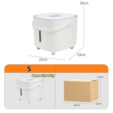 Boîte de Rangement pour Nourriture pour Animaux de Compagnie Très Grande Capacité Portable Résistante à l'Humidité