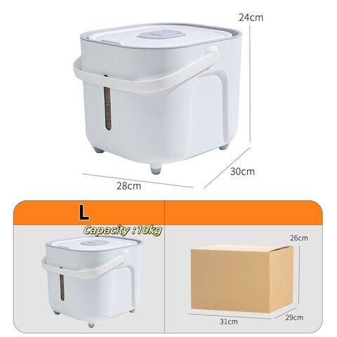 Boîte de Rangement pour Nourriture pour Animaux de Compagnie Très Grande Capacité Portable Résistante à l'Humidité