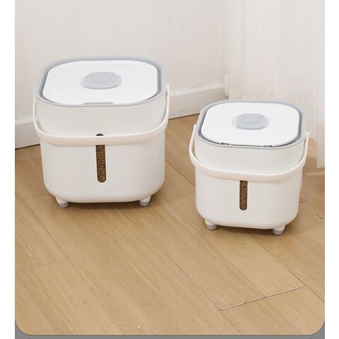 Boîte de Rangement pour Nourriture pour Animaux de Compagnie Très Grande Capacité Portable Résistante à l'Humidité